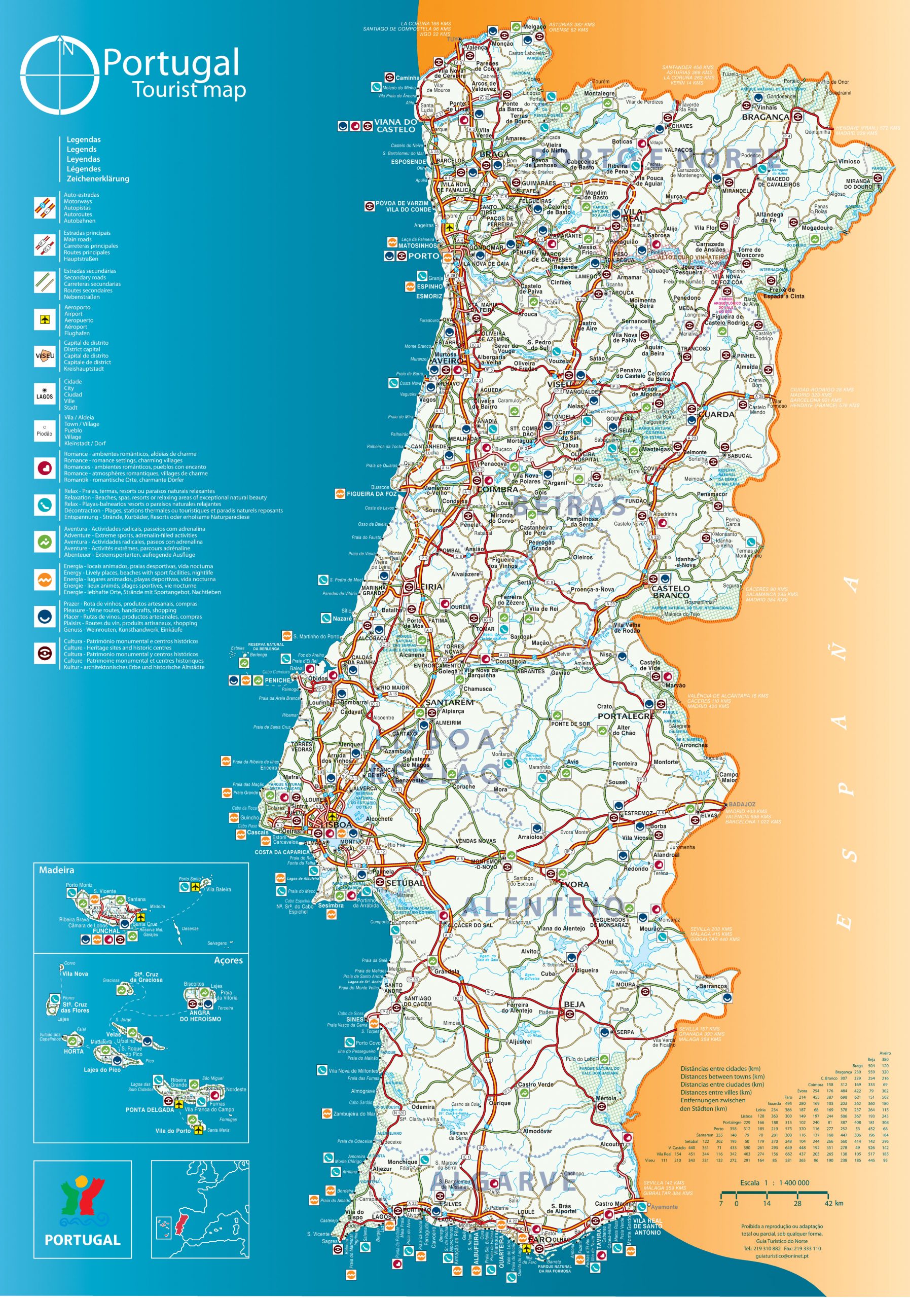 Mapa de Portugal: turismo, geografia, divisões políticas e mais