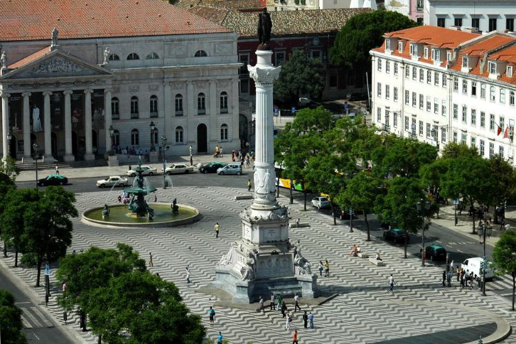 Praça do Rossio em Lisboa 
